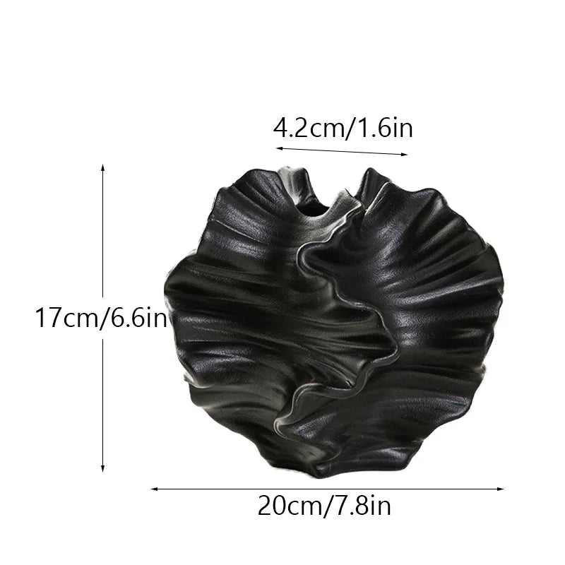 Vaso Escultural Nórdico em Cerâmica Fosca - Elegância Atemporal