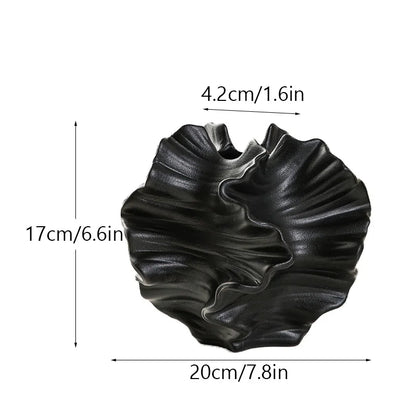 Vaso Escultural Nórdico em Cerâmica Fosca - Elegância Atemporal