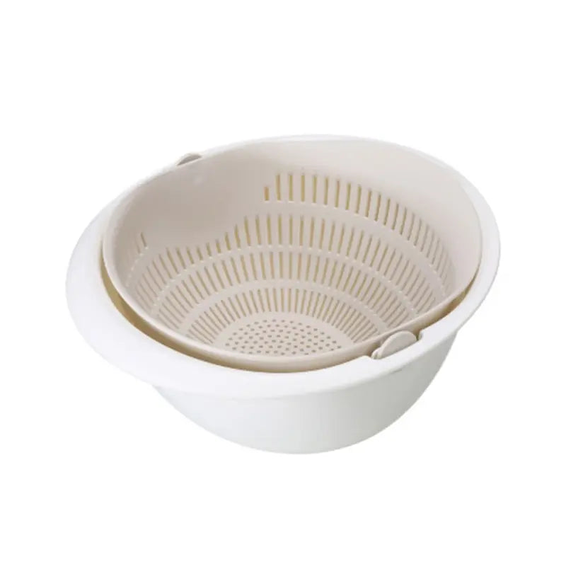 Bandeja de frutas de cozinha removível dupla camada bacia de frutas e vegetais cesta de drenagem criativa casa rotativa cesta de lavagem