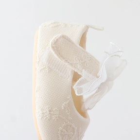 Sapatos de Princesa com Renda e Laço para Bebês