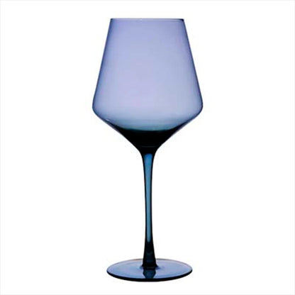 Conjunto com 6 Taças de Cristal Azul 595ml – Design Moderno e Luxo Premium