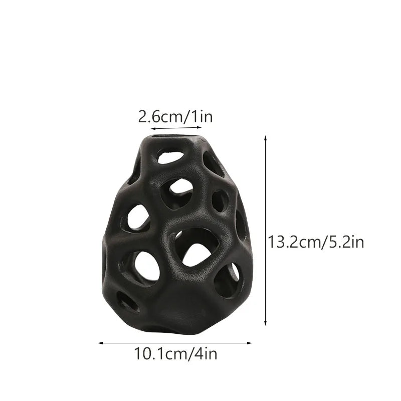vaso de cerâmica branco preto nórdico clássico estética escritório casa sala estar decoração interior acessórios