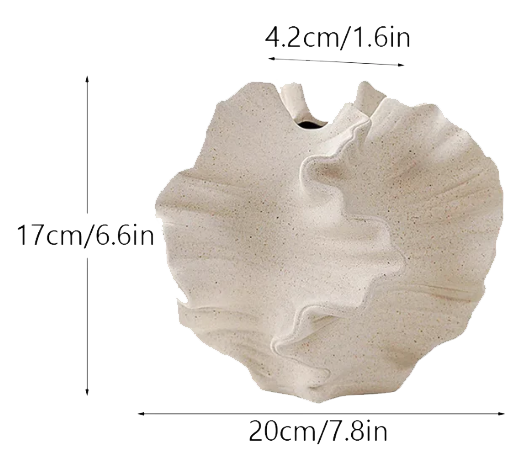 Vaso Escultural Nórdico em Cerâmica Fosca - Elegância Atemporal
