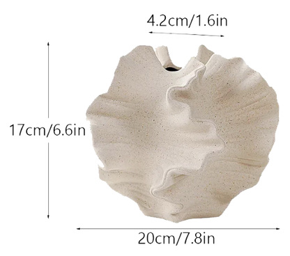 Vaso Escultural Nórdico em Cerâmica Fosca - Elegância Atemporal