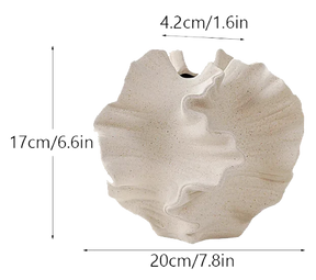 Vaso Escultural Nórdico em Cerâmica Fosca - Elegância Atemporal