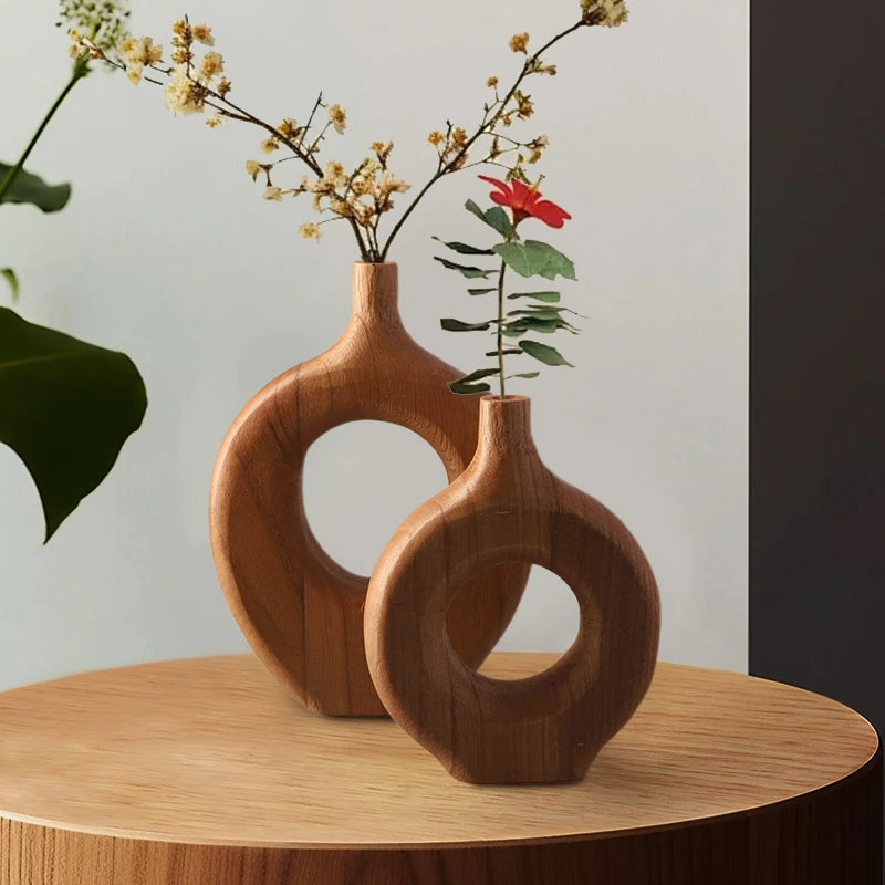 Vaso Nórdico de Madeira: Elegância e Design Exclusivo