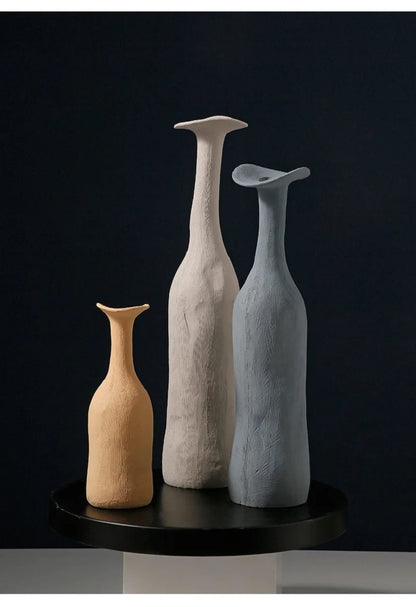 Vaso Nórdico de Cerâmica - Elegância Morandi