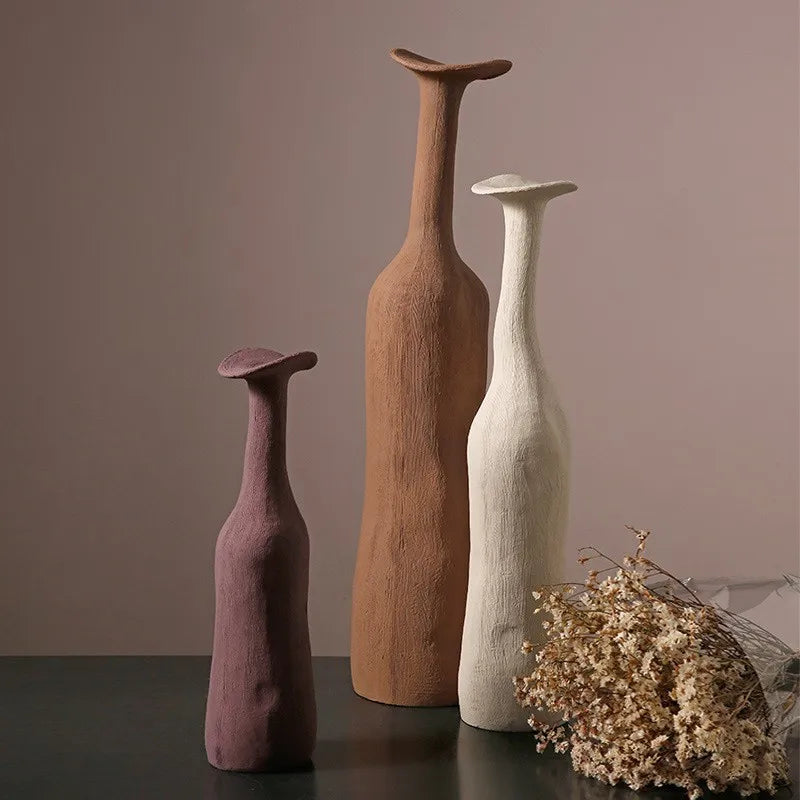 Vaso Nórdico de Cerâmica - Elegância Morandi
