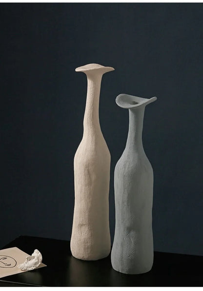 Vaso Nórdico de Cerâmica - Elegância Morandi