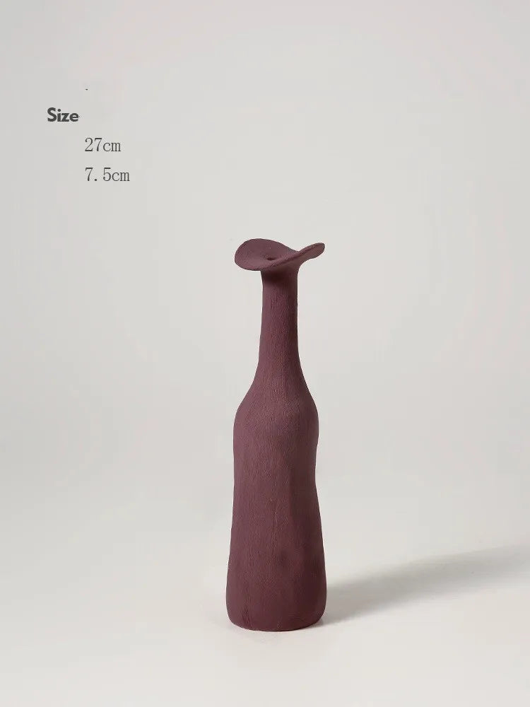 Vaso Nórdico de Cerâmica - Elegância Morandi
