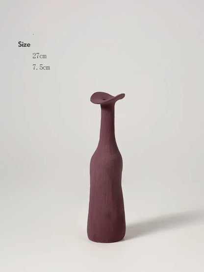 Vaso Nórdico de Cerâmica - Elegância Morandi