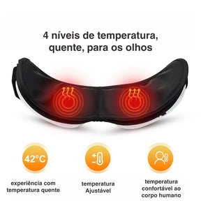 Massageador Ocular Inteligente com Calor e Música