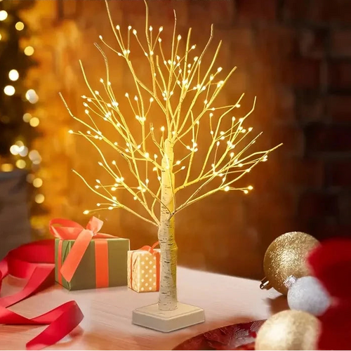 Árvore Decorativa de Bétula com Luzes LED - Elegância e Sofisticação