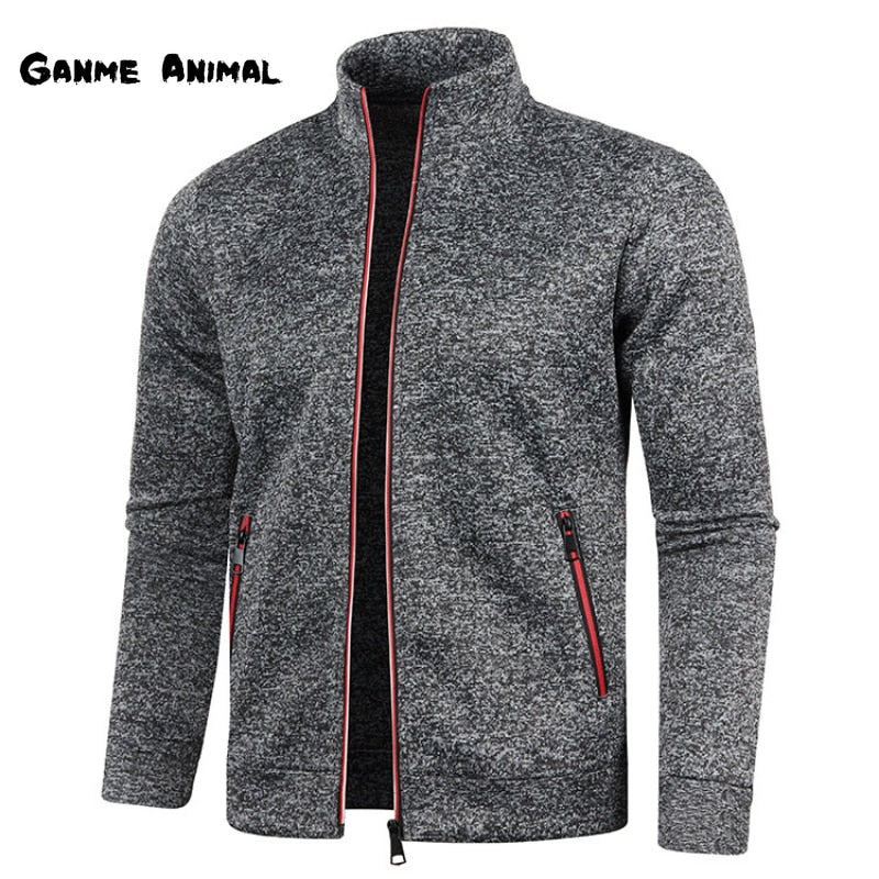 Spring Men&#39;s Turn-down Collar Sweatshirt Zipper Stand Collar Pullovers Man Sweatshirts Man Zippers Sweater Coats