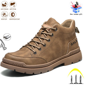 New 2023 Breathable Work Shoes For Men Women Anti-Smash Steel Toe Puncture Proof Safety Shoes Boots Footwear Outdoor Sneakers