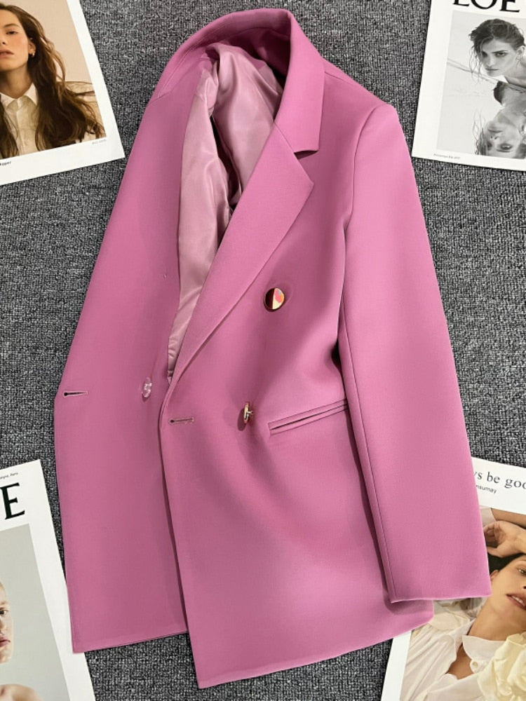 Blazer Feminino Elegante Rosa Pink