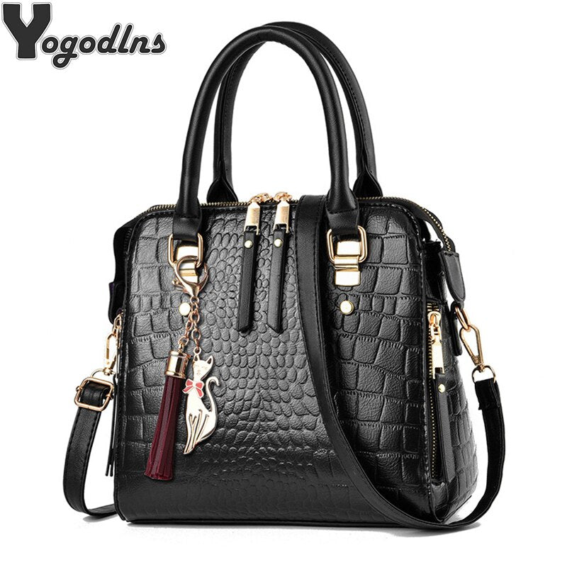 Vintage Crocodile Skin Women&#39;s Luxury Tote