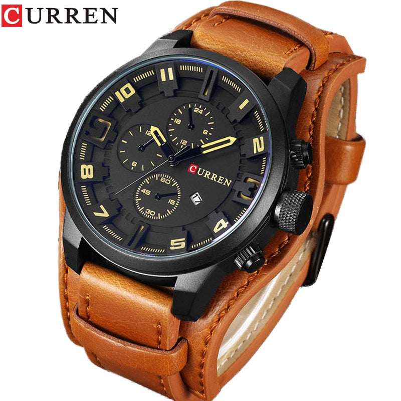 CURREN Men&#39;s Watches Top Brand Luxury Fashion&amp;Casual Business Quartz Watch Date Waterproof Wristwatch Hodinky Relogio Masculino