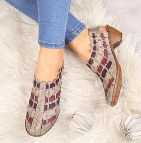 2022 Spring Fashion Women Shoes Casual Thick Heel Woven Women Shoes Outdoor Trend Belt Heel Shoes Women Zapatos De Mujer Size 43