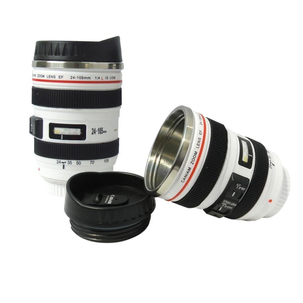 Caneca Térmica de Lentes de Câmera Fotográfica