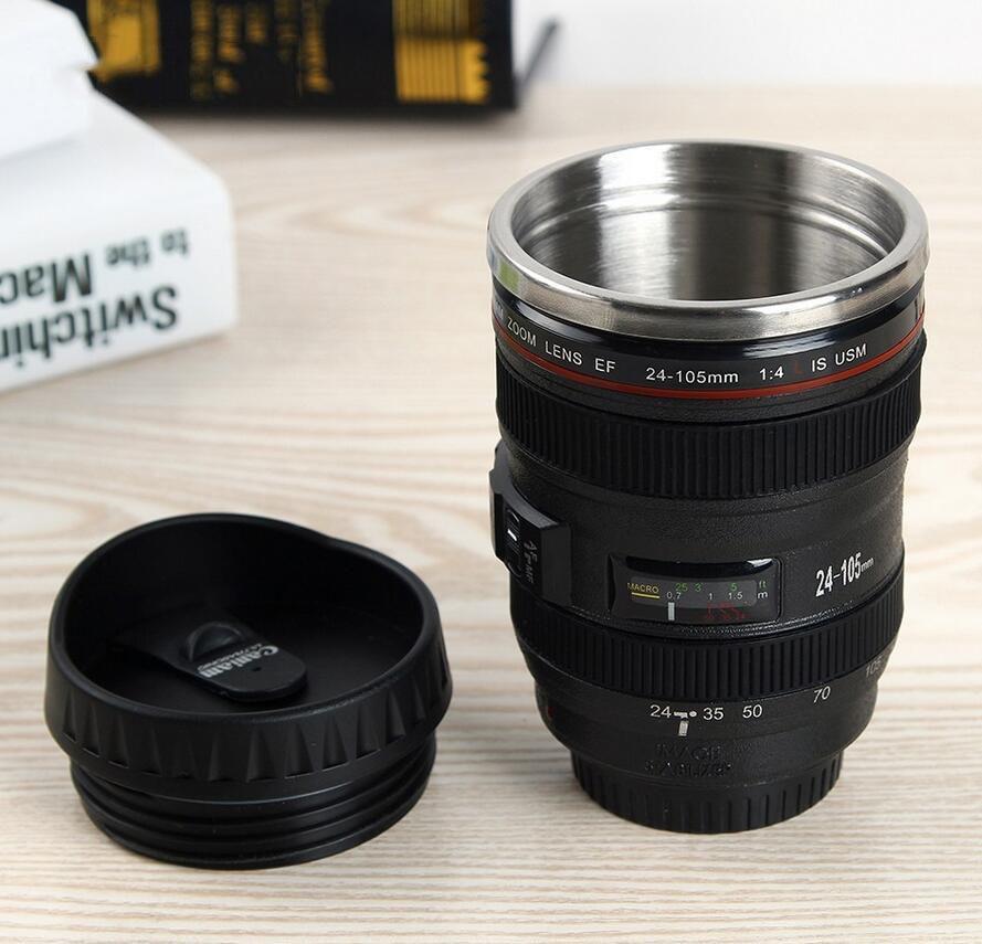 Caneca Térmica de Lentes de Câmera Fotográfica